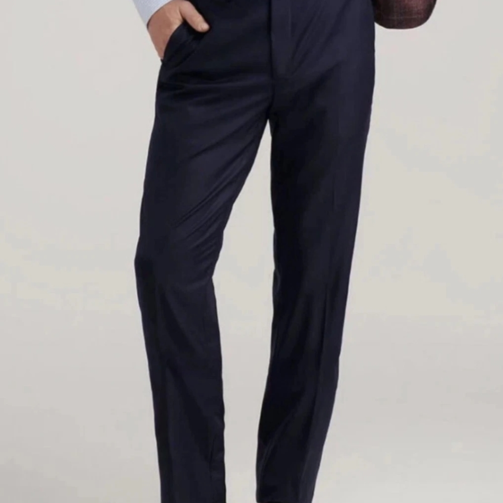 PETER MILLAR Crown Crafted Crosby Trouser Dress Pants NAVy 100% Wool Sz 38 $395